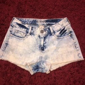 Decree high rise jean shorts